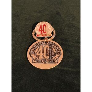 Original 49ers 40th Anniversary Key Chain and Pendant from 1986